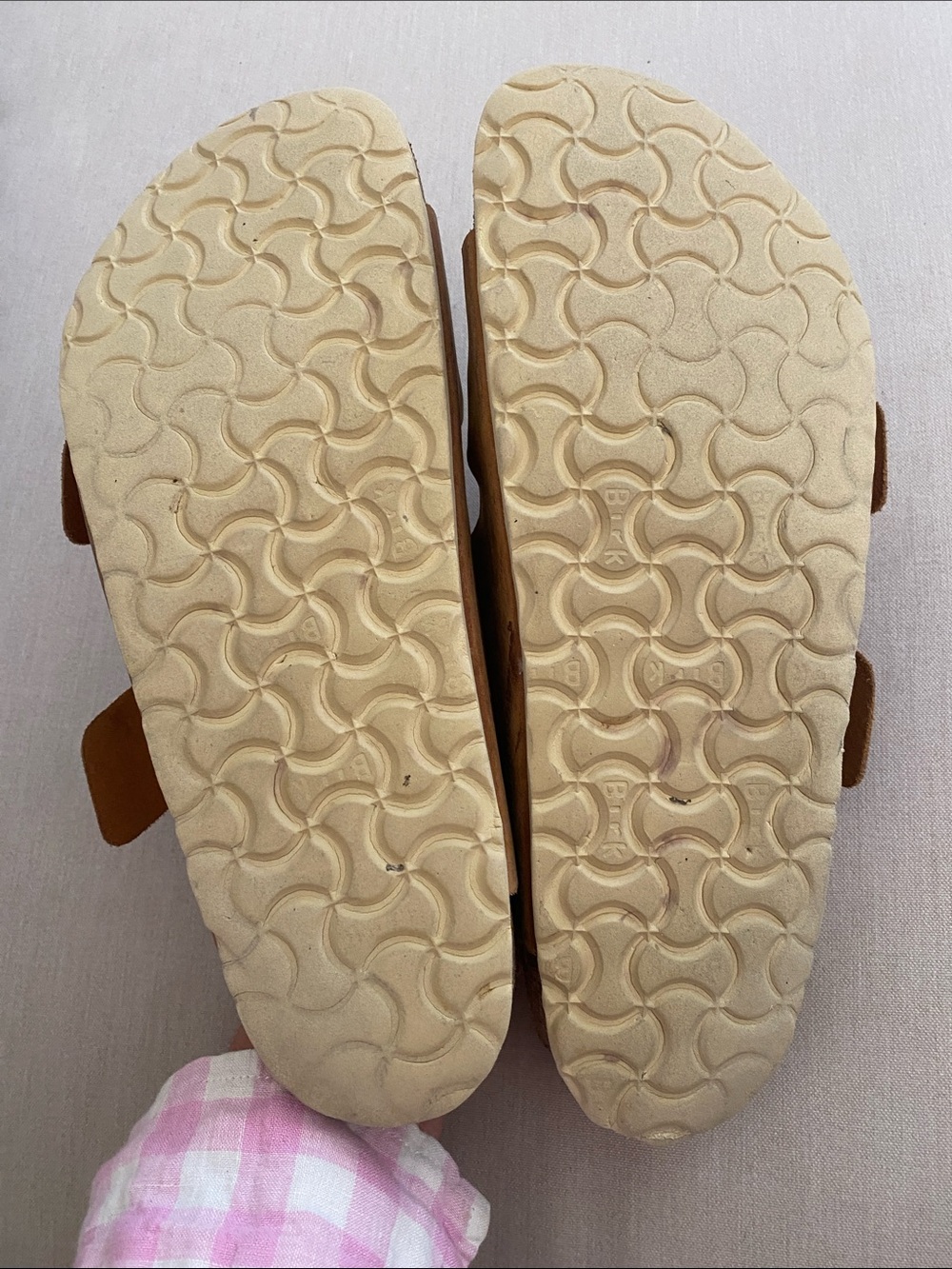 Birkenstock Arizona Gold Big Buckle slide sandal Cognac sz 42 L11 /M9 - Picture 3 of 14